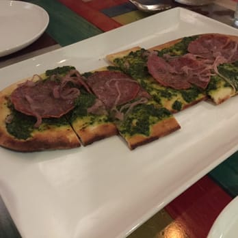 Bottle + Kitchen - Salami flat bread - American Near Me - Portland, Oregon Bottle + Kitchen - Salami flat bread - American Near Me - Portland, Oregon