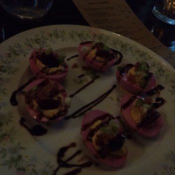 Grit & Tonic Handcrafted - Beet Pickled Deviled Eggs - Cocktail Bars Near Me - Lebanon, Illinois Grit & Tonic Handcrafted - Beet Pickled Deviled Eggs - Cocktail Bars Near Me - Lebanon, Illinois