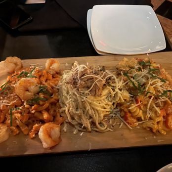 Dorsia - Pasta flight... spicy pasta with shrimp, Duck Carbonara, - Italian Near Me - Milwaukee, Wisconsin