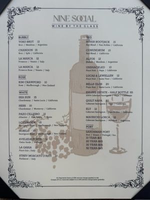 Menu photo 7 Nine Social Brea, CA
