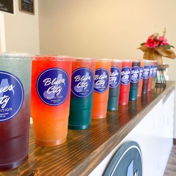 Blues City Nutrition - a row of cold drinks - Juice Bars & Smoothies Near Me - Memphis, Tennessee Blues City Nutrition - a row of cold drinks - Juice Bars & Smoothies Near Me - Memphis, Tennessee