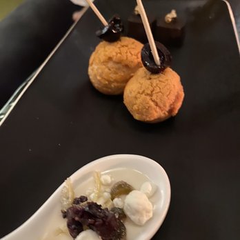 Eleven - SWEET SYMPHONY - old fashioned" cream puffs, fromage panna cotta, and mocha bon bons - Cocktail Bars Near Me - Honolulu, Hawaii