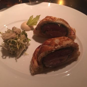 The Clocktower - Quail and pigeon pie, Waldorf salad with truffle foie gras sauce (sauce not shown) $38 - British Near Me - New York, New York The Clocktower - Quail and pigeon pie, Waldorf salad with truffle foie gras sauce (sauce not shown) $38 - British Near Me - New York, New York