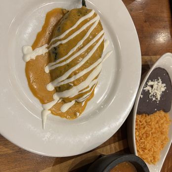 Mesa Mexican Cuisine - Seafood Chile Relleno - If you like seafood with a bit of piquant, get this! - Mexican Near Me - Grapevine, Texas