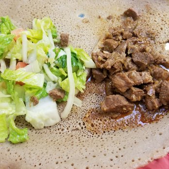 Kibrom's Restaurant - Red tibs and salad. - Ethiopian Near Me - Boise, Idaho Kibrom's Restaurant - Red tibs and salad. - Ethiopian Near Me - Boise, Idaho