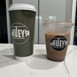 Huey’s Coffee - Regular hot coffee and an iced mocha!! Delish!!