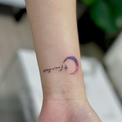 Touch up my half moon from a different artist that I didn't like and did an incredible job with the wording!