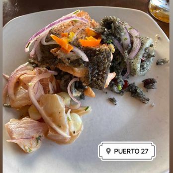 Puerto 27 Peruvian Kitchen & Pisco Bar - Ceviche Clasico and Salmon Benedict - Peruvian Near Me - Pacifica, California