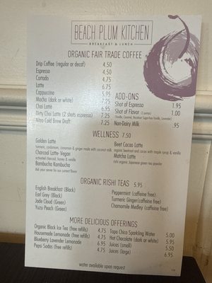 Menu photo 3 Beach Plum Kitchen Carlsbad, CA