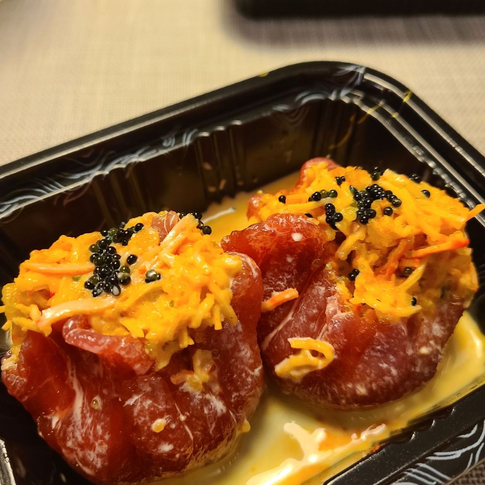 A Sushi - Tuna dumplings with spicy kani salad inside - Sushi Bars Near Me - Forest Hills, New York A Sushi - Tuna dumplings with spicy kani salad inside - Sushi Bars Near Me - Forest Hills, New York