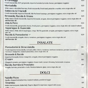 La Biga - Menu p. 2 - Pizza Near Me - Paso Robles, California