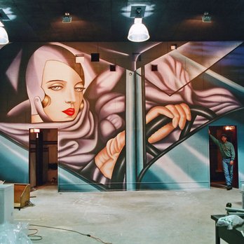 Mural Decor - Mural on location in Oregon for Art Deco Theater. - Interior Design Near Me Mural Decor - Mural on location in Oregon for Art Deco Theater. - Interior Design Near Me