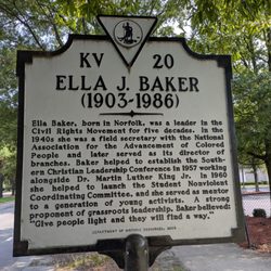 Ella J. Baker Historical Marker, Norfolk