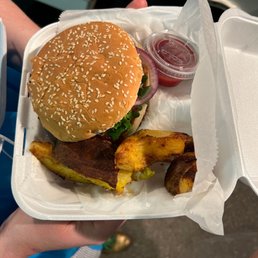 Burger with fries Burger with fries