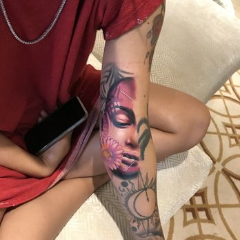 Swae Tattoos - Stylized color portrait - Tattoo Near Me Swae Tattoos - Stylized color portrait - Tattoo Near Me