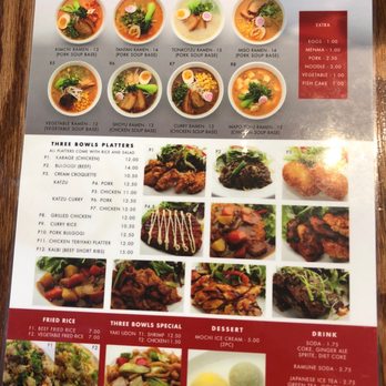 Three Bowls Ramen - Menu 2 Ramen - Noodles Near Me - Woodside, New York Three Bowls Ramen - Menu 2 Ramen - Noodles Near Me - Woodside, New York