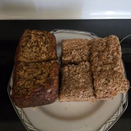 Banana bread and coffee cake Banana bread and coffee cake