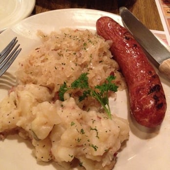 Laschet's Inn - Thuringer with sauerkraut and potato salad - German Near Me - Chicago, Illinois