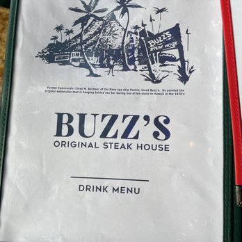 Buzz's - Extensive drink menu - Steakhouses Near Me - Kailua, Hawaii Buzz's - Extensive drink menu - Steakhouses Near Me - Kailua, Hawaii