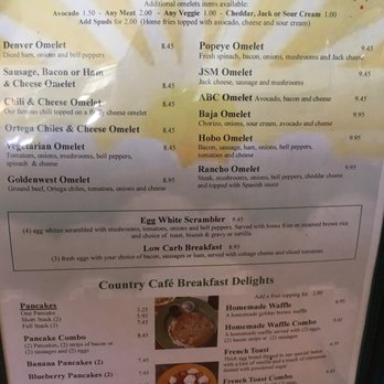 Country Cafe - Menu summer 2017 - Breakfast & Brunch Near Me - Cypress, California