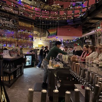 Lucille - Such a warm and beautiful interior with Christmas decorations everywhere - Pizza Near Me - Madison, Wisconsin