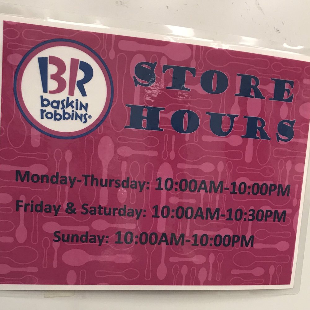 Baskin-Robbins - 03/15/18 Hours - Ice Cream & Frozen Yogurt Near Me - Waianae, Hawaii