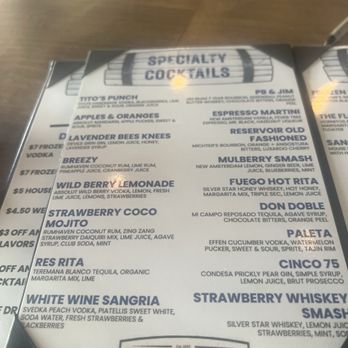 Reservoir - Specialty cocktails, and we tried the strawberry whiskey mash, and the Tito's punch - Bars Near Me - Irving, Texas Reservoir - Specialty cocktails, and we tried the strawberry whiskey mash, and the Tito's punch - Bars Near Me - Irving, Texas