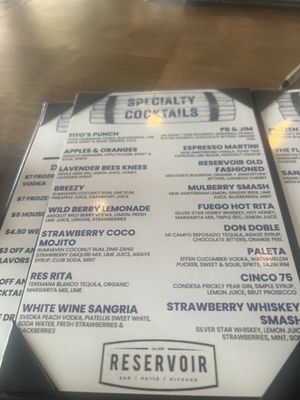 Menu photo 1 Reservoir Irving, TX Menu photo 1 Reservoir Irving, TX