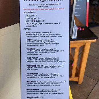 Modu Ramen - Ramen Near Me - Jacksonville, Florida