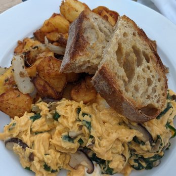 Plow - Soft Scramble ($18) - 5 stars. Silky smooth eggs, perfectly crisped potatoes. Tuesday brunch 2021-11-05 - Breakfast & Brunch Near Me - San Francisco, California Plow - Soft Scramble ($18) - 5 stars. Silky smooth eggs, perfectly crisped potatoes. Tuesday brunch 2021-11-05 - Breakfast & Brunch Near Me - San Francisco, California