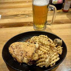 Walk-On's Sports Bistreaux - Covington Restaurant - Cajun Press Poboy - Half at Walk-On's, with draft