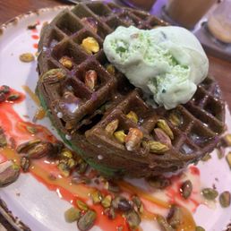 Pistachio waffle Pistachio waffle