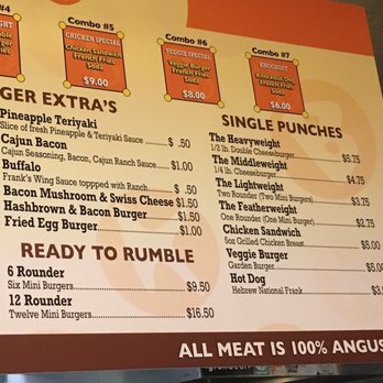 Knockout Burger - Menu 2 - Burgers Near Me - Carlsbad, California