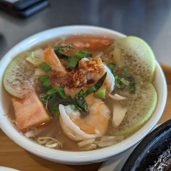 Shank & Bone - Close up of sweet sour prawn soup - Vietnamese Near Me - San Diego, California Shank & Bone - Close up of sweet sour prawn soup - Vietnamese Near Me - San Diego, California