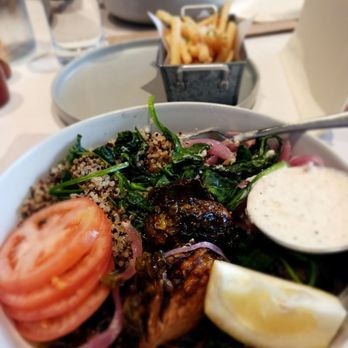 Willow & Whisk - Crispy Brussels bowl with spinach and tomato - Breakfast & Brunch Near Me - Wyckoff, New Jersey Willow & Whisk - Crispy Brussels bowl with spinach and tomato - Breakfast & Brunch Near Me - Wyckoff, New Jersey