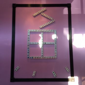 Fish and Knife - It's the Chinese character "fish", made out of mahjong pieces at the entrance. - Japanese Near Me - Trophy Club, Texas