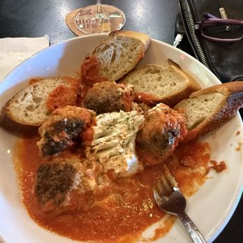 Nick’s Pizza - Meatballs.  I got all the ones stuck to the bottom. - Pizza Near Me - Wilmington, Delaware