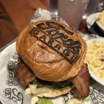 Ford's Garage Viera - Black-n-Blue burger on brioche bun - Bars Near Me - Melbourne, Florida
