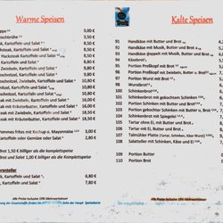 Zur Talmühle - Speisekarte Seite 1