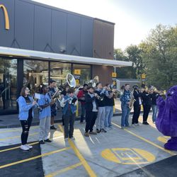 McDonalds - Boone County High School band in parking lot.