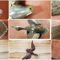 KK Art Designs & Restorations - This Duck Decoy belonged to a client's Grandfather,  I had to sculpt & dowel (tiny) pieces back together & then feather in matching paint