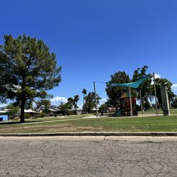 Covered play area and well maintained grass