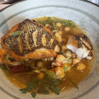Union League - Sea bass with chick peas - French Near Me - New Haven, Connecticut Union League - Sea bass with chick peas - French Near Me - New Haven, Connecticut