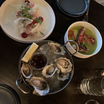 Shaker + Spear - Oysters, Charred Octopus, Hamachi Crudo* - Seafood Near Me - Seattle, Washington Shaker + Spear - Oysters, Charred Octopus, Hamachi Crudo* - Seafood Near Me - Seattle, Washington