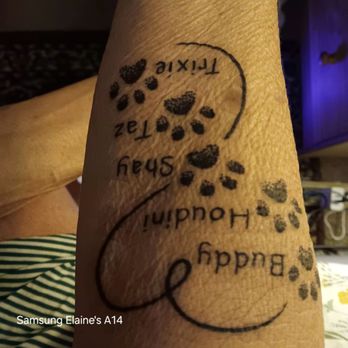 Fool's Gold Tattoo & Piercing - Photo of my beautiful fur babies names - Tattoo Near Me - Las Vegas, Nevada