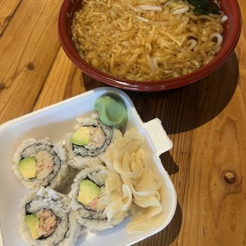 Fukada - Lunch combo - hot udon + California roll - Japanese Near Me - Irvine, California