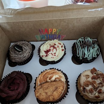 The Apron & Whisk - Cookies n cream, red velvet, mint chip, chocolate raspberry, snicker doodles, last one forgot. Very moist and flavorful! - Cupcakes Near Me - Union City, California The Apron & Whisk - Cookies n cream, red velvet, mint chip, chocolate raspberry, snicker doodles, last one forgot. Very moist and flavorful! - Cupcakes Near Me - Union City, California