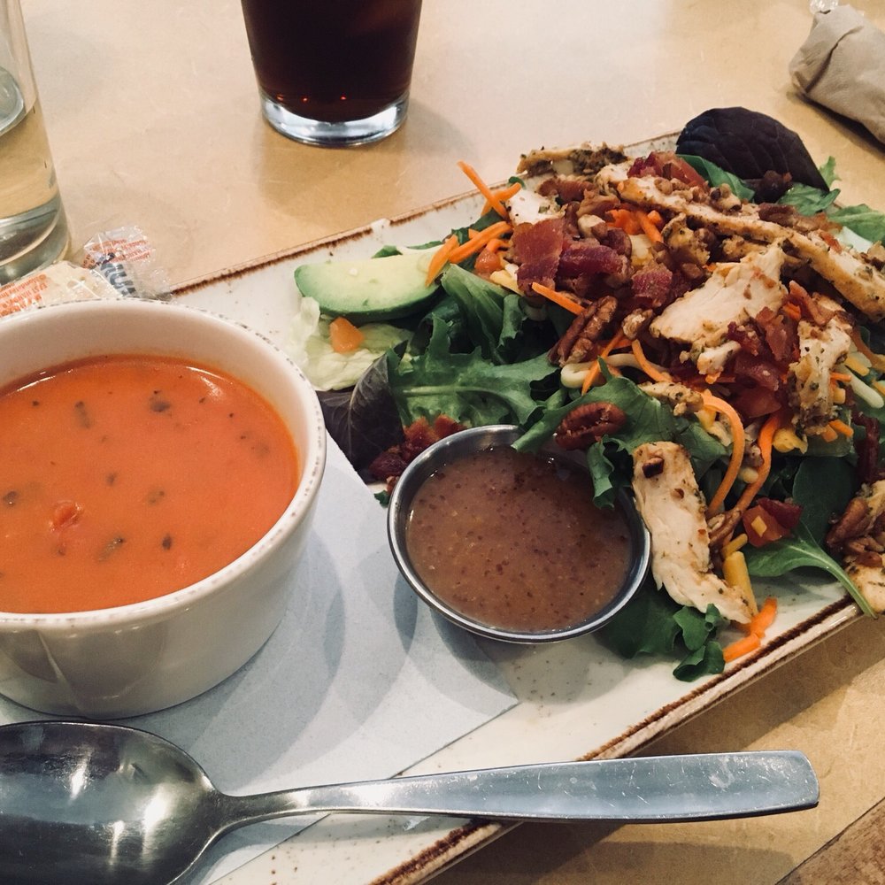 First Watch - 2 For You with Tomato Basil Soup and Sweet Honey Pecan Chicken Salad. - Breakfast & Brunch Near Me - Naples, Florida
