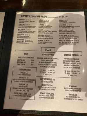 Menu photo 1 Libretto's Pizzeria Charlotte, NC
