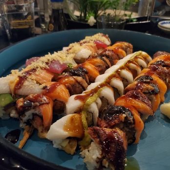 Billy Sushi - From left to right. Silly billy, tiger maki, lefty, tiger maki - Japanese Near Me - Minneapolis, Minnesota Billy Sushi - From left to right. Silly billy, tiger maki, lefty, tiger maki - Japanese Near Me - Minneapolis, Minnesota